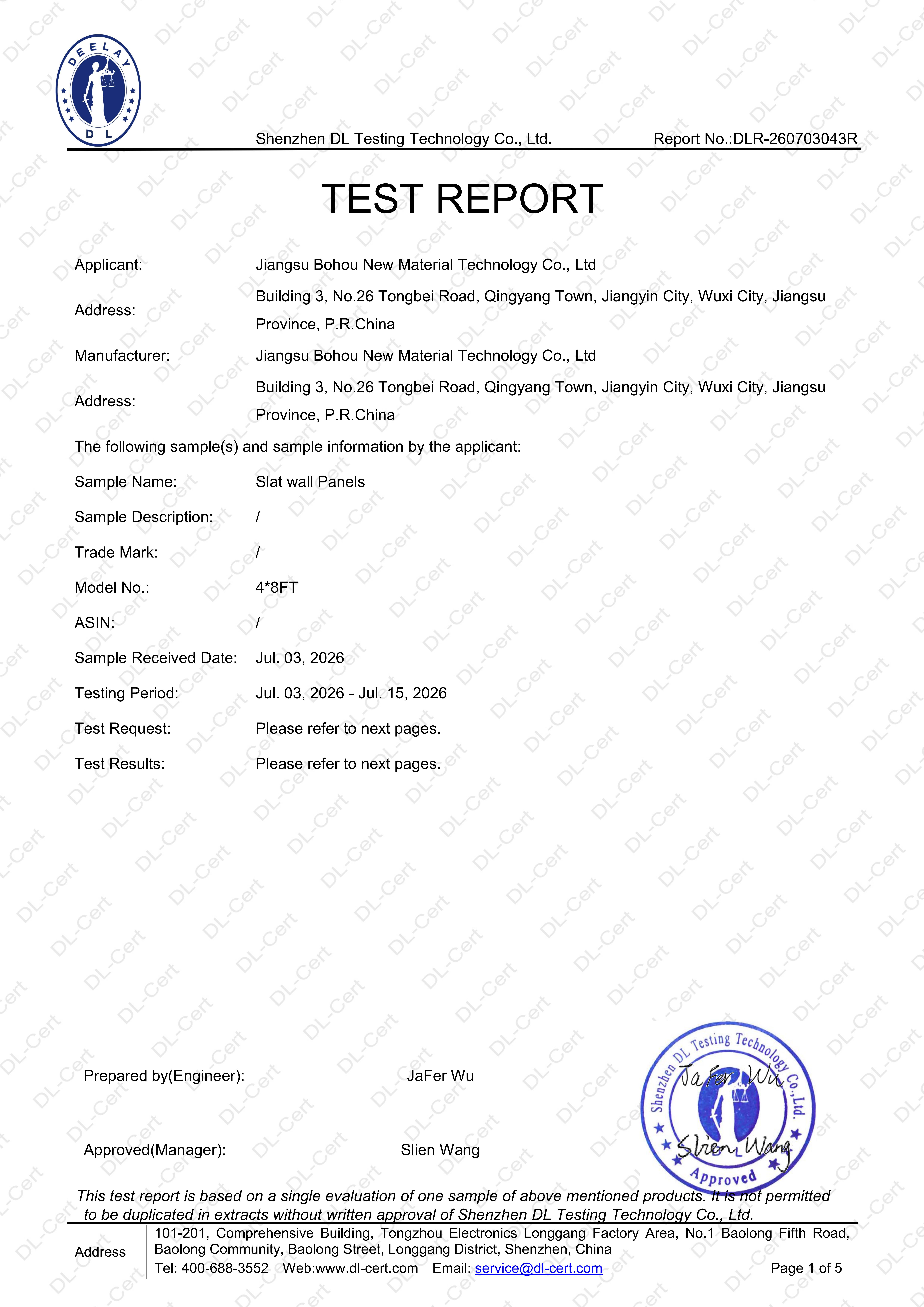 TEST REPORT